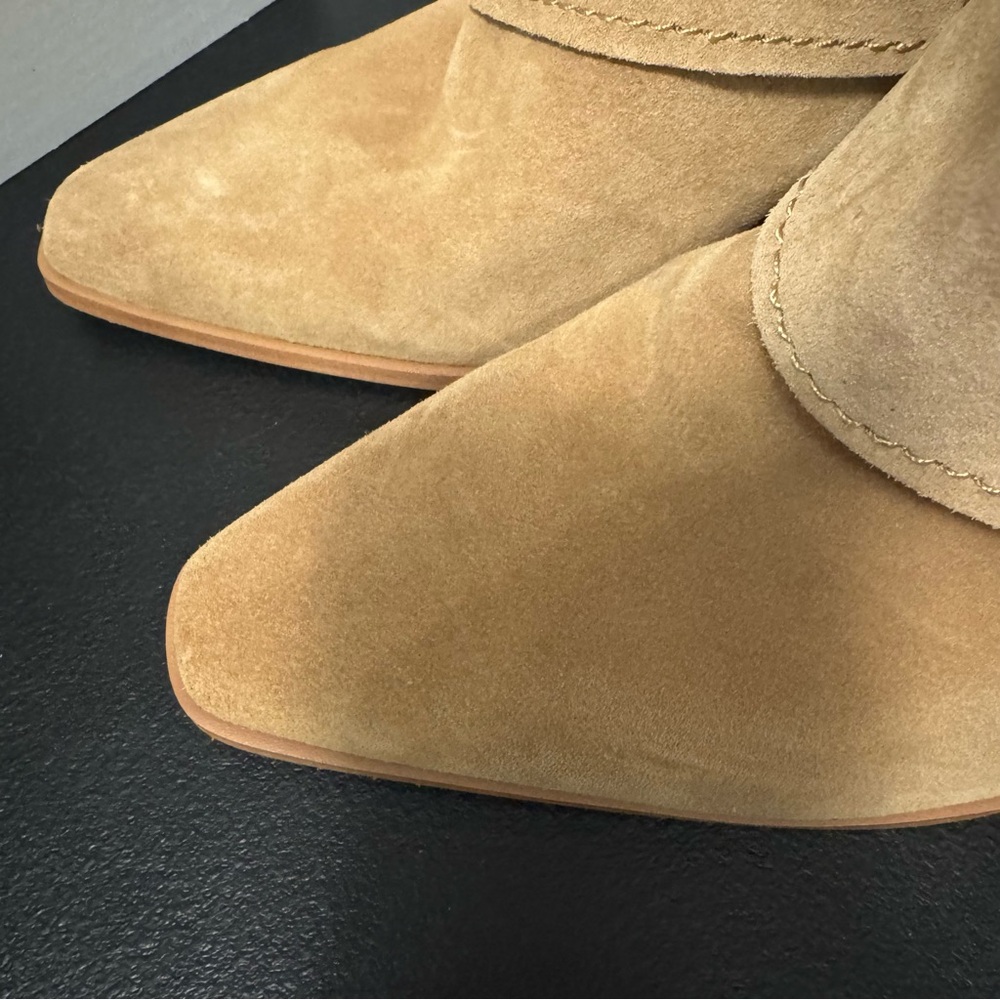 Vince Camuto Alouison Tan Suede Foldover Boots | Size 10M - Picture 2 of 11